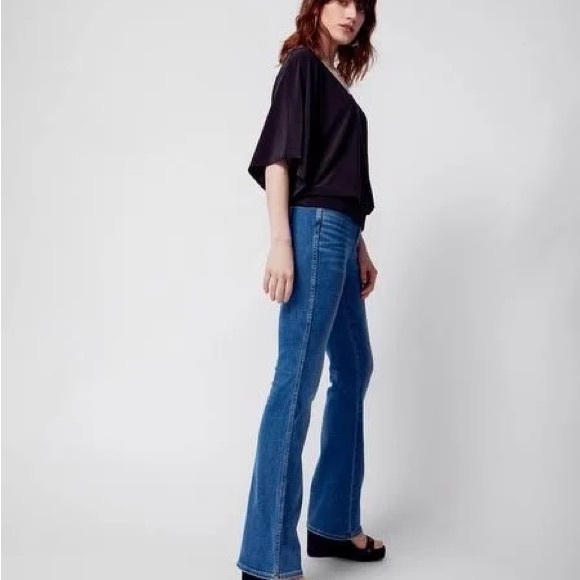 White House Black Market Matte Jersey Kimono Tee - Picture 2 of 8